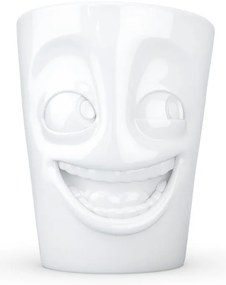 Fehér 'vigyorgó' porceláncsésze füllel, 350 ml - 58products