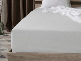 Jersey gumis lepedő lycrával ezüst 180 x 200 cm