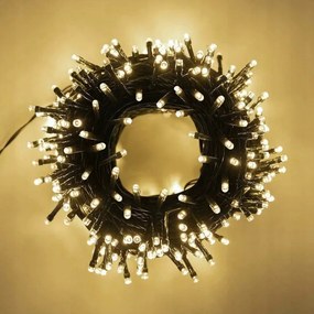 Karácsonyfa fényfüzér 300 Led Fehér Meleg