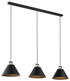 Argon 6174 - Csillár zsinóron ORTE 3xE27/15W/230V fekete