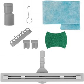 Lineáris lefolyó Rea Neo Ultra Slim Pro Nickel Brush INOX 60