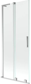 Mexen Velar L, 2 szárnyas eltolható kádparaván 80 x 150 cm, 8mm átlátszó üveg, króm profil, 896-080-003-01-01