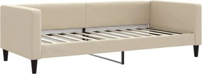 vidaXL krémszínű szövet kanapéágy 90 x 200 cm