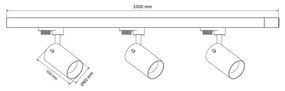 Polux SMOKY 328212 Sín 3x10W/GU10 IP20