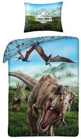 Jurassic World gyerek ágyneműhuzat 140 x 200 + 70 x 90 cm