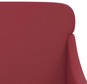 bordó műbőr pad 110 x 76 x 80 cm