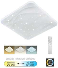 LED Dimmelhető mennyezeti lámpa NERIS LED/60W/230V 2700-6500K + távirányító