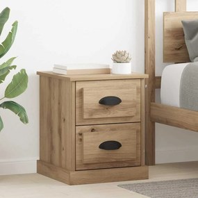 Éjjeliszekrény 2 pcs kézműves tölgy 39 x 39 x 47.5 cm Faanyag