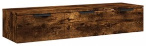 füstös tölgy színű szerelt fa faliszekrény 102 x 30 x 20 cm