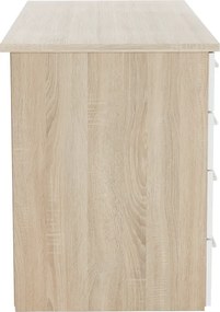 íróasztal, tölgy sonoma/fehér, EUSTACH