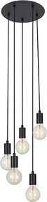 MARKSLÖJD 107467 SKY Többágú Függesztett Lámpa Fekete E27 IP20