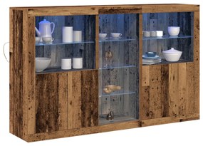 Old Fa oldal szekrény LED Fényekkel 162x37x100 cm Szerelt Fa