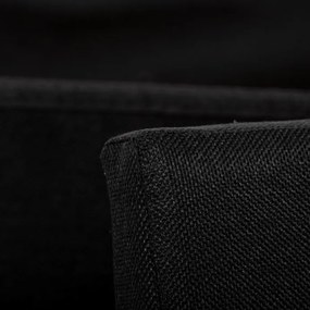 Tárolós Puff, Fekete Szövet. TAB-462 BK2