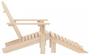 tömör fenyőfa kerti Adirondack szék zsámollyal