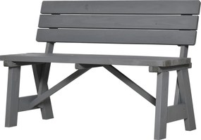 Outsunny 2 személyes fából készült kertibánk, időjárásálló pad, UV-álló kertibútor háttámlával, parkpad 220 kg teherbírással, erkélypad, fából készült