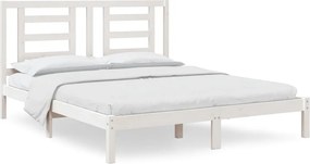 vidaXL fehér tömör fenyőfa ágy matrac nélkül 160 x 200 cm