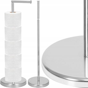 Tartalék Wc-papír Tartó Állvány 83cm Króm Fém Tartó Modern