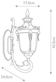 Elstead PH1-S-OB - Kültéri fali lámpa PHILADELPHIA 1xE27/60W/230V IP44