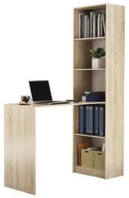 R50 könyvespolc és íróasztal kombinációja, sonoma