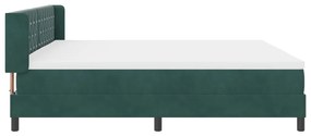 Boxspring Ágy Matrac Kígyó Zöld 200x200 cm Bársony