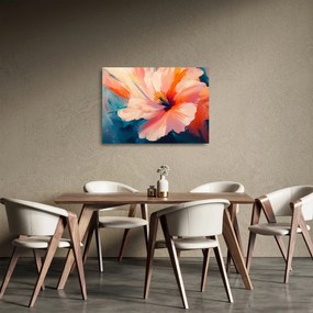 Üveg kép - Festett virág (70x50 cm)