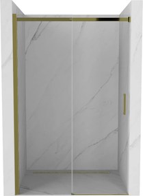 Mexen  Omega 8 mm   Zuhany ajtó csúszó   110 cm,  átlátszó ,  arany  - 825-110-000-50-00 Csúszó zuhany ajtó