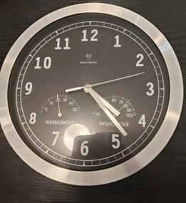 BonVIVO Falióra, Analóg, Modern Fekete, 30,5x30,5 cm