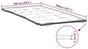 fehér matracvédő 100 x 200 cm