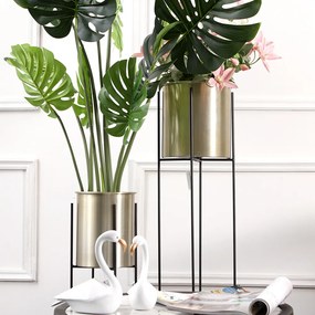 Virágtartó, fekete/arany, JUDE TYP 2