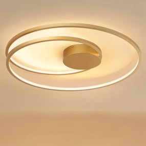 Brilagi-LED Fényerőszabályozható mennyezeti lámpa TWISTER LED/105W/230V átm. 100 cm aranyszínű + távirányító