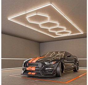 LED mennyezeti lámpa LED/384W/85-265V 4000K 484x243 cm CRI 90 IP54 fehér