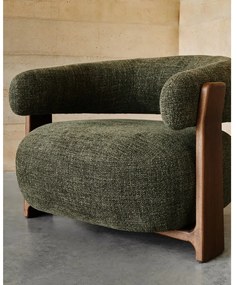 Zöld zsenília fotel Granite – Kave Home