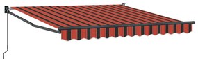 Kézi Behúzható Napellenző Narancs és Barna 300x250 cm