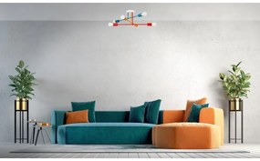 Felületre szerelhető csillár CAMBRIDGE 6xE27/20W/230V kék/piros/narancssárga