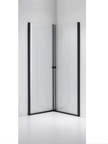 Stuxi Bari Duo Black 70x70 cm szögletes nyílóajtós zuhanykabin, 6 mm vízlepergető üveggel, matt fekete elemekkel