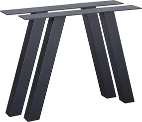 Fekete fém bútorláb szett 2 db-os Tablo – WOOOD