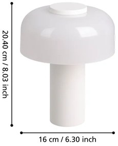Eglo 900982 - LED Dimmelhető kültéri lámpa PONENTE 2,25W/5V 2600mAh IP44 fehér
