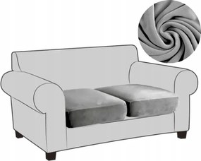 2X Kanapé Huzat Fotel Ülőfelület Háttámla Kanapé Velúr Sötétszürke