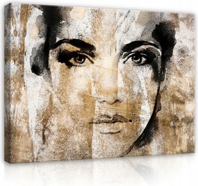 Vászonkép Női Arc Portré Nagy 60x40