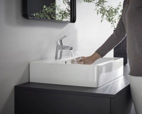 Hansgrohe Logis, karos mosdócsaptelep 70, push-open hulladékgyűjtővel, króm, 71077000