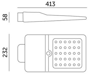 LED napelemes utcai lámpa érzékelővel STREET LED/15W/7,4V 4000K IP65 5400 mAh