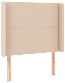 cappuccino műbőr LED-es fejtámla 103x16x118/128 cm
