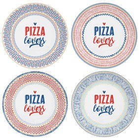 Porcelán pizza tányér 31 cm Pizza Lovers 4 féle / 1