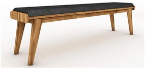 Tölgyfa pad szürke ülőrésszel Retro - The Beds