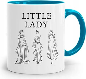 Kék Bögre Lányának Little Lady Ajándék fényképes nyomattal