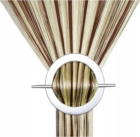 Függöny Spagetti Függöny 100x250 magasság Spagetti vanília barna cappuccino