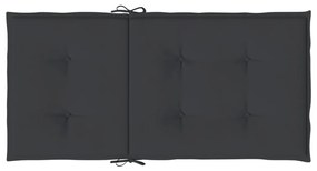 6 db fekete oxford szövet háttámlás székpárna 100x50x3 cm