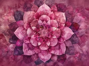 Canvas Vászonkép Rózsaszín Lótusz Mandala Szirmok Harmóniája 80x60