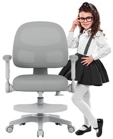 Gyermek Forgószék karfával szürke