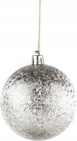 Karácsonyfadísz ezüst 6cm 6db